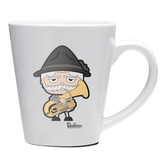 Da Oid Sinzer Musikinstrumente Keramik Kaffeetasse 200ml Weiss Herzogstand Front